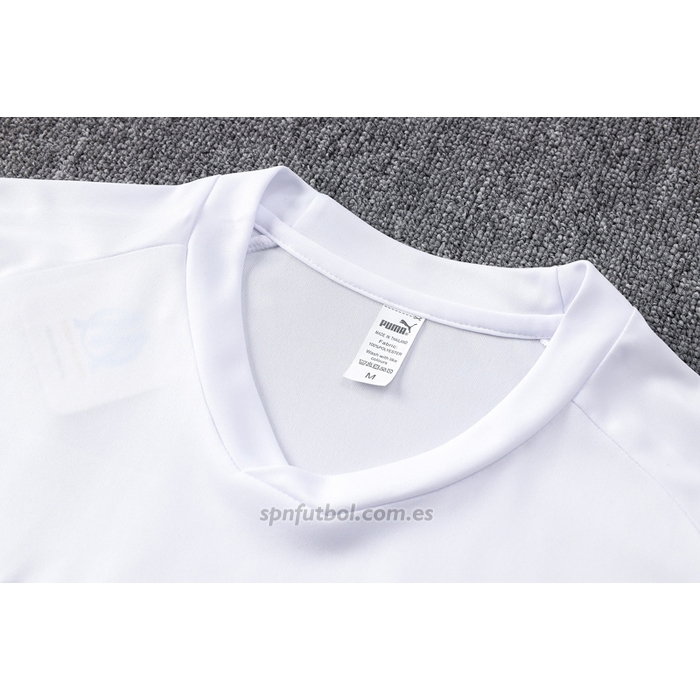Chandal del Olympique Marsella Manga Corta 2022-2023 Blanco - Pantalon Corto